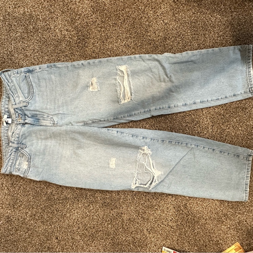 Light Blue Distressed Jeans